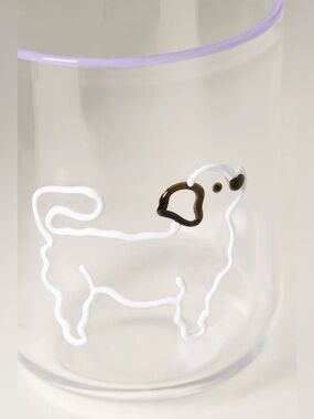 Anthropologie The Love Notes Icon Juice Glass: Dog Edition Shih Tzu